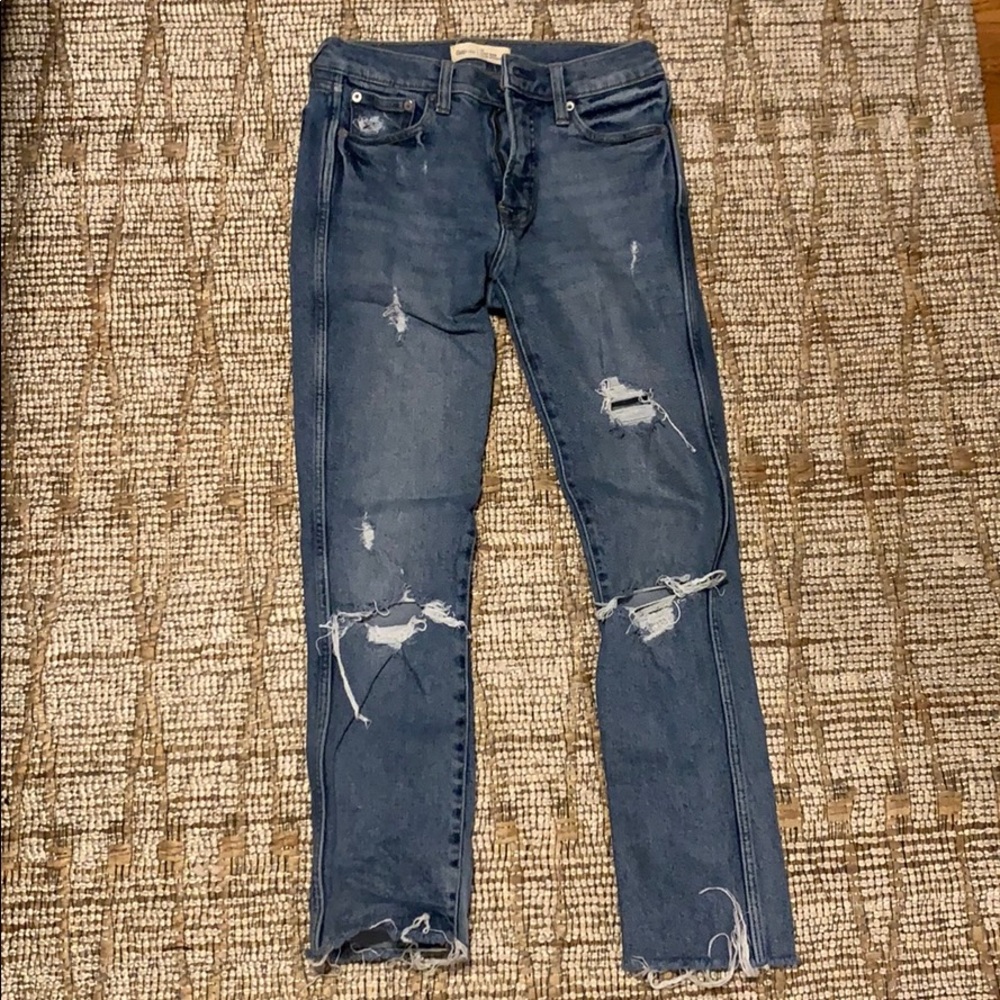 GAP high rise slim straight jeans